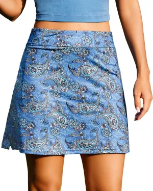 Ekouaer Women Tennis Skirt High Waisted Active Performance Golf Skort Lightweight Skirt with Shorts Pockets Running Workout