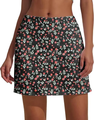 Ekouaer Women Tennis Skirt High Waisted Active Performance Golf Skort Lightweight Skirt with Shorts Pockets Running Workout