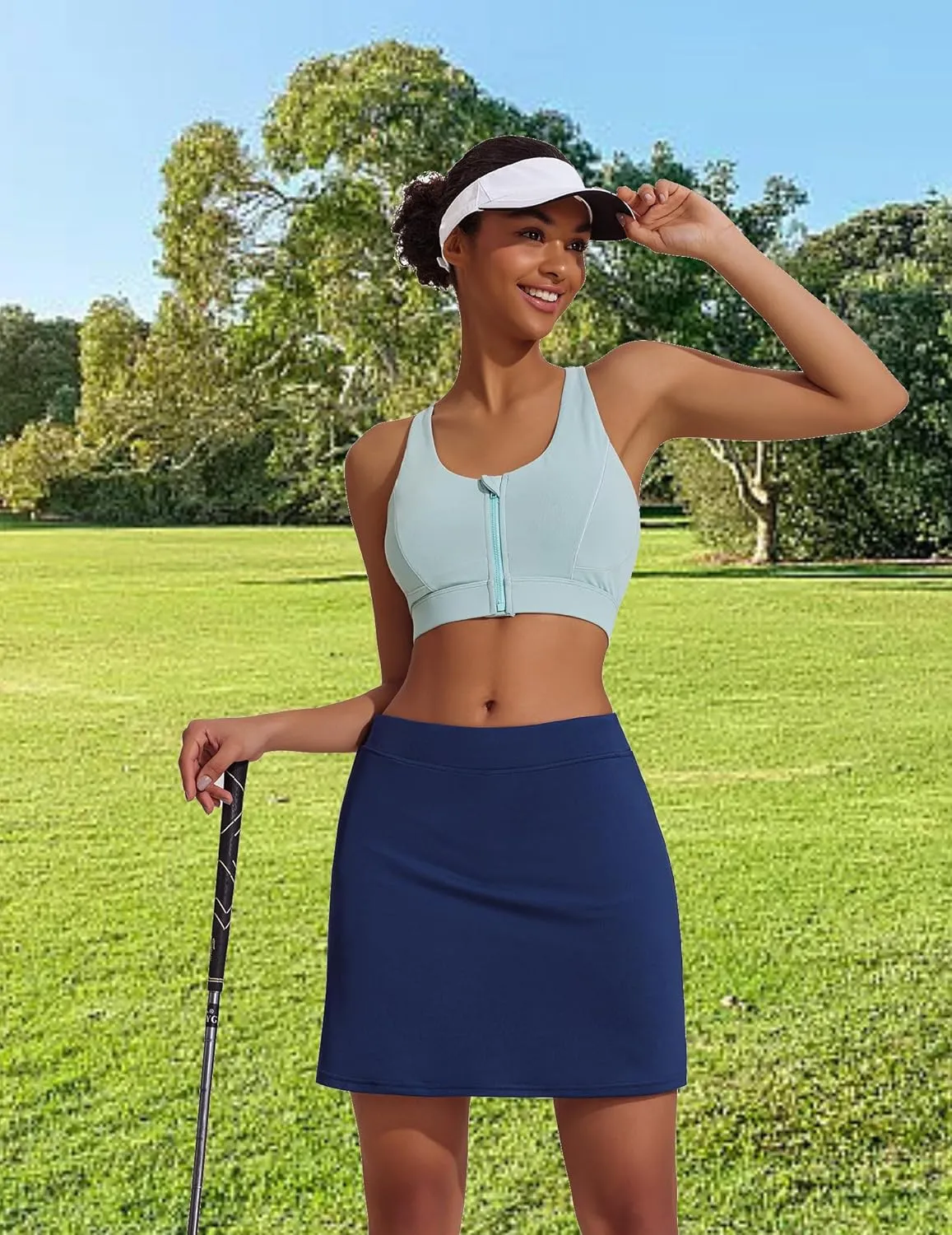 Ekouaer Women's Active Performance Skort Lightweight Skirt for Running Tennis Golf Workout Sports