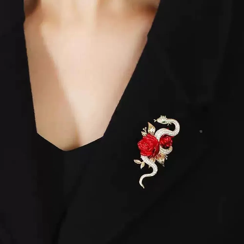 Elegant Floral Brooch Pins for Women - Stylish Personalized Design Rhinestone Lapel Pin Jewelry for Ladies Flower Sweater Scarf Coat Dress Brooches and Pins for Women