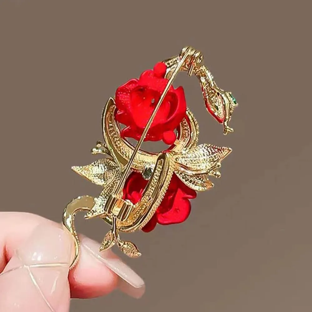 Elegant Floral Brooch Pins for Women - Stylish Personalized Design Rhinestone Lapel Pin Jewelry for Ladies Flower Sweater Scarf Coat Dress Brooches and Pins for Women