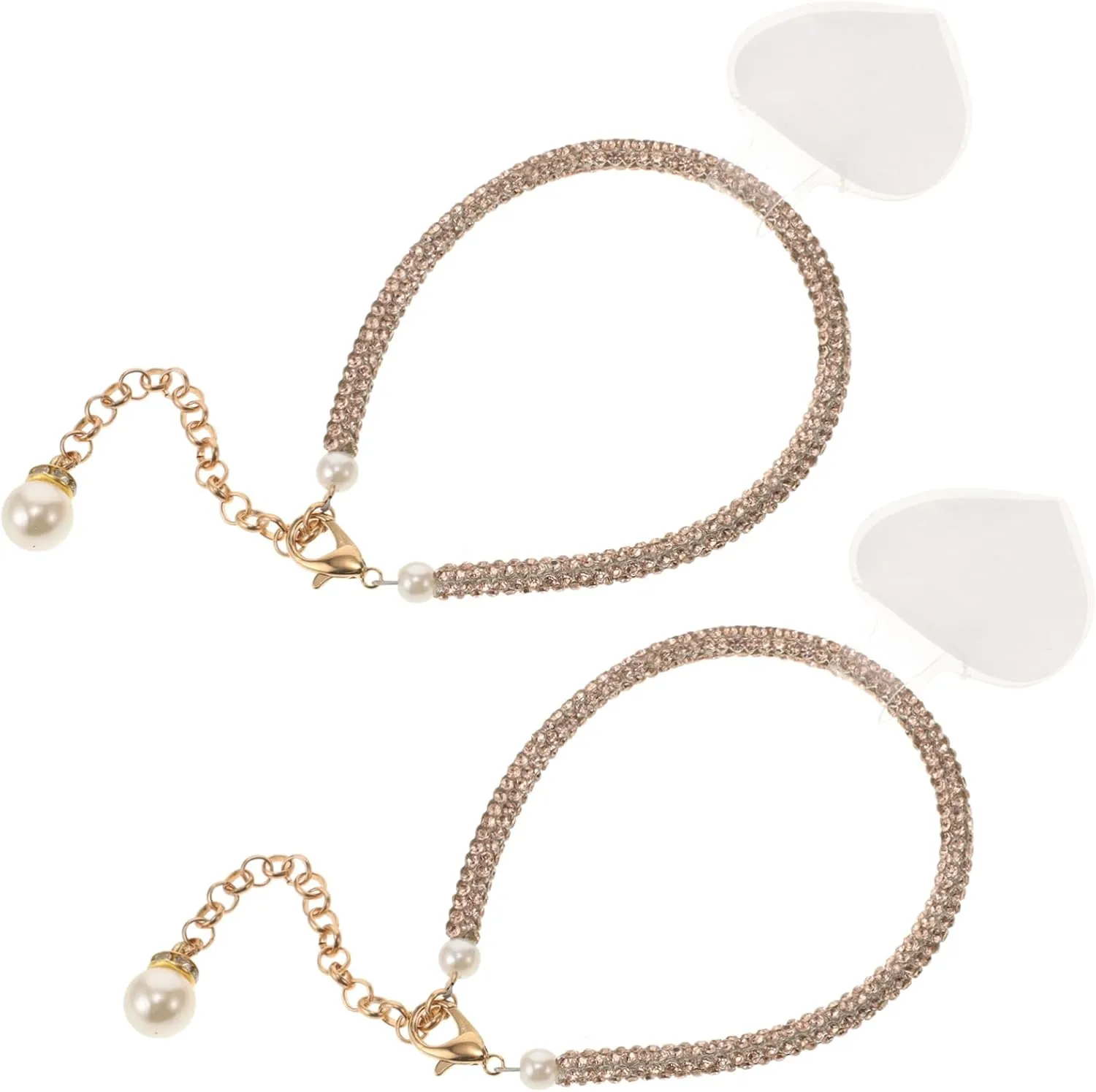Elegant Pearl Heel Strap Tassel Anklet Chain for High Heels Non-slip Foot Jewelry Easy to Install
