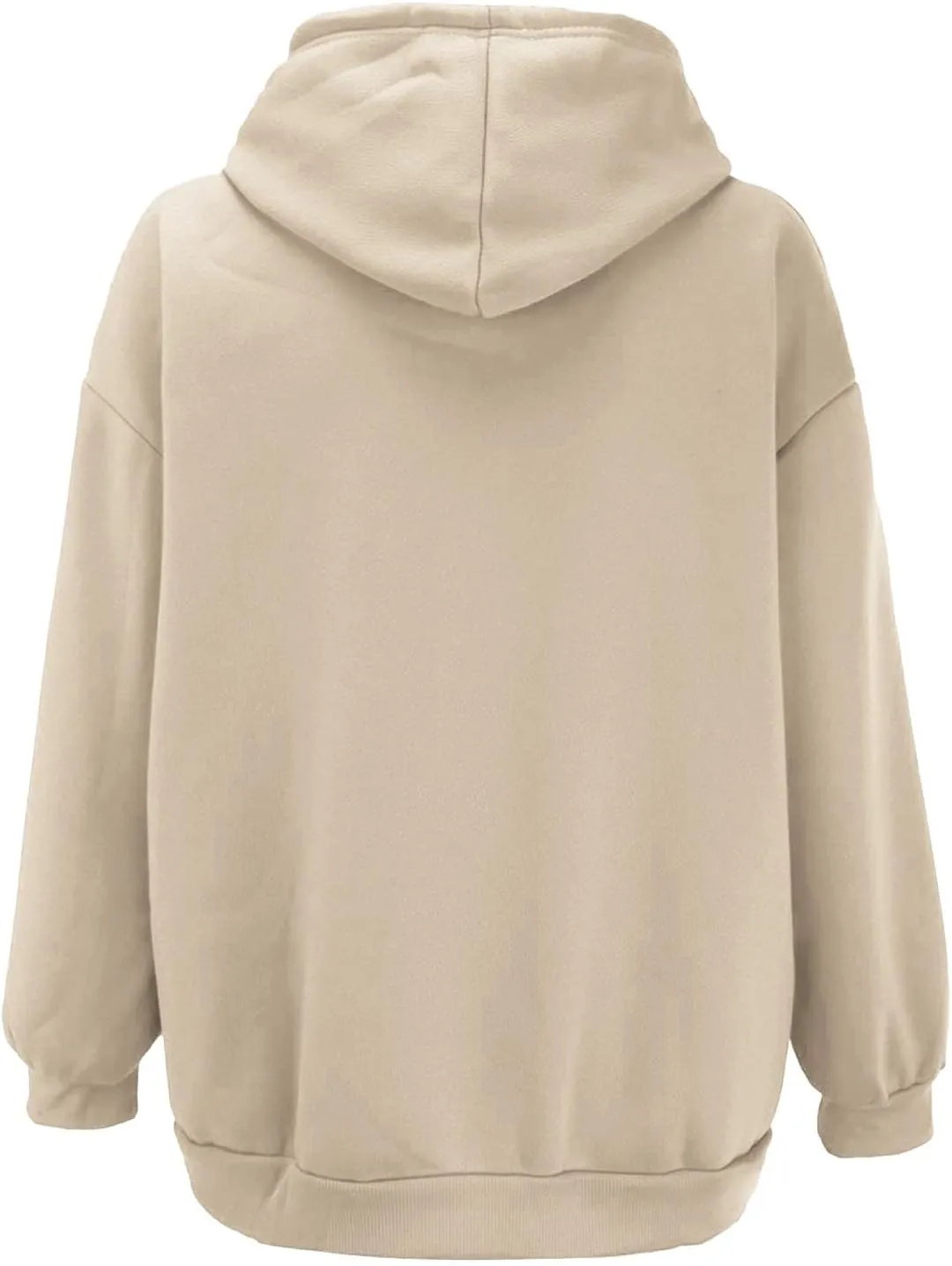 Fall Hoodies Jackets for Women Oversized Preppy Full Zip Up Drawstring Hooded Coats Fashion Solid Color Chunky Hoodie