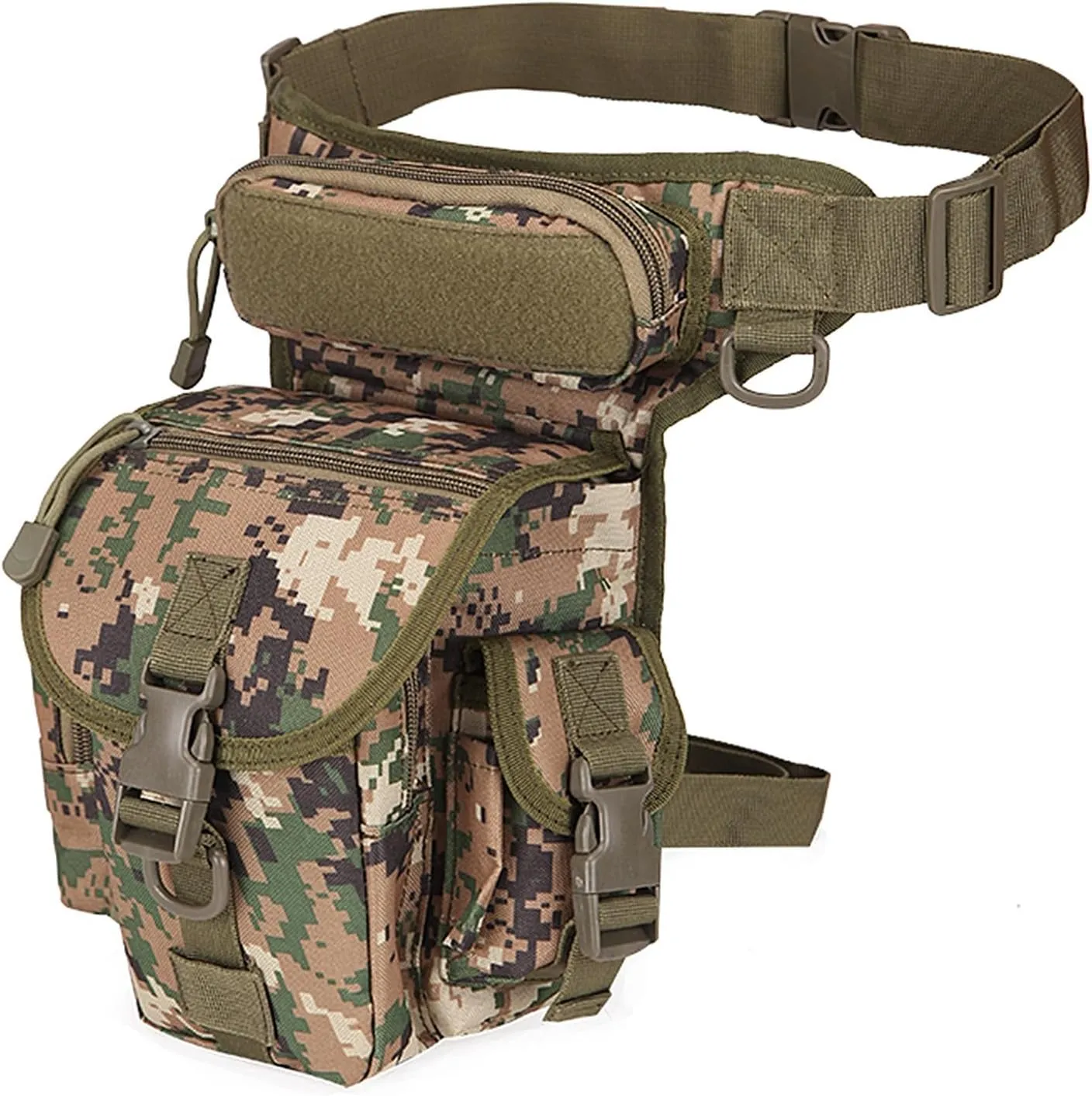 Fanny Pack With Water Bottle Holder, Hiking Gear Fishing Waist Bag Pouch Bag Hiking Fanny Pack for Running Walking Hiking Hydration Belt (Type Six)