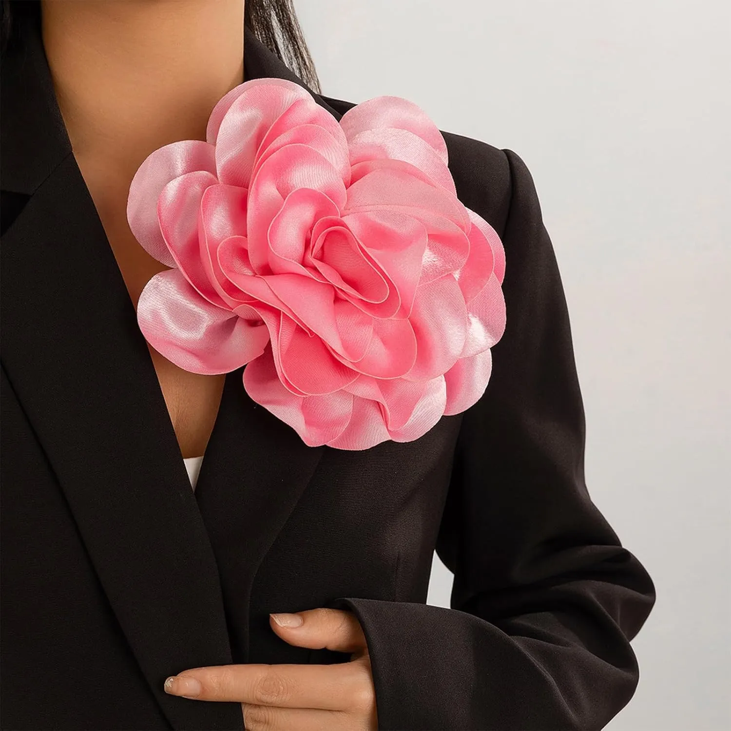 Flower Brooch Pin for Women Fabric Flowers for Dresses Floral Pins Flower Oversized Brooch Pin for Women