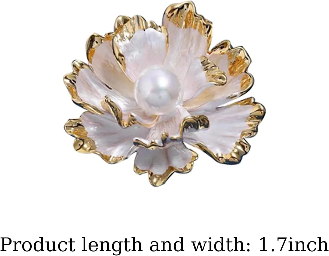 Flower Pearl Brooch for Women White Red Pink Peony Flower Brooches Vintage Pearl Floral Brooch Pins Feminist Enamel Banquet Pearl Lapel Pin Wedding Party Bridal Jewelry