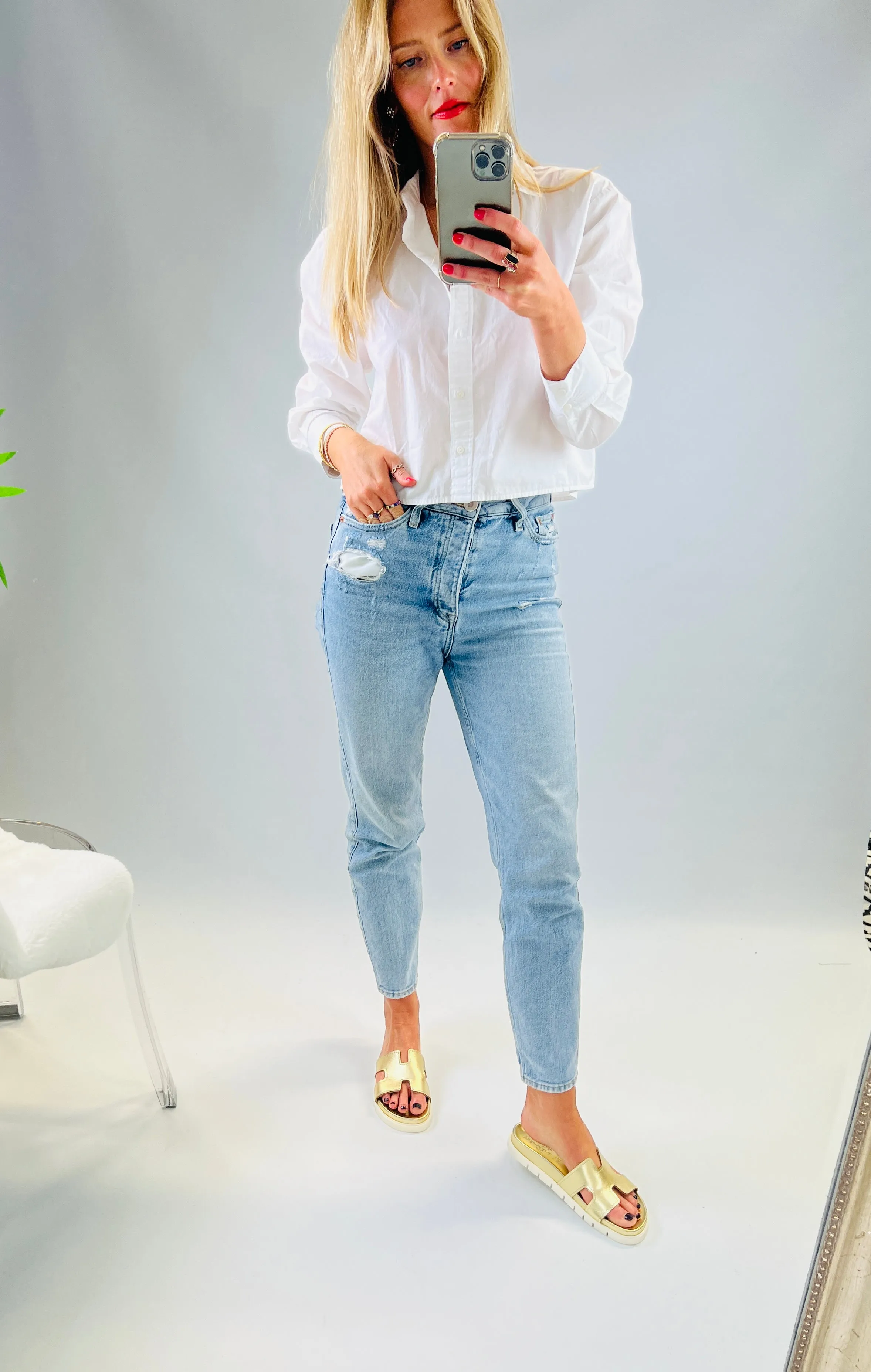 Goddess Cut-out Slider sandals