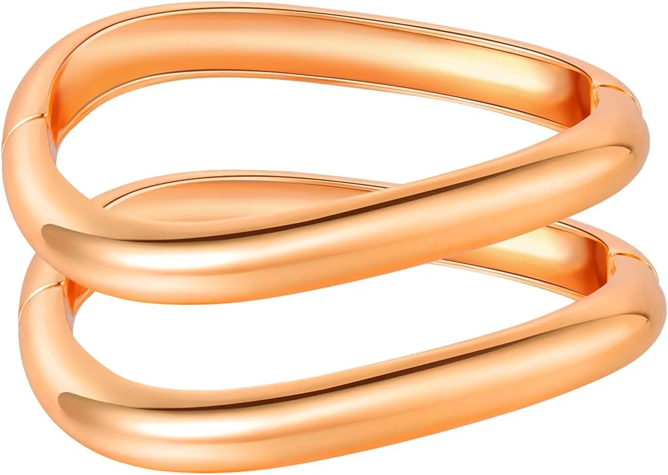 Gold Bangles Bracelets for Women Chunky Gold Cuff Bracelet Set 2PCS Trendy Bracelet for Women Irregular Cuff Hinged Wide 14K Gold Plated Bracelet