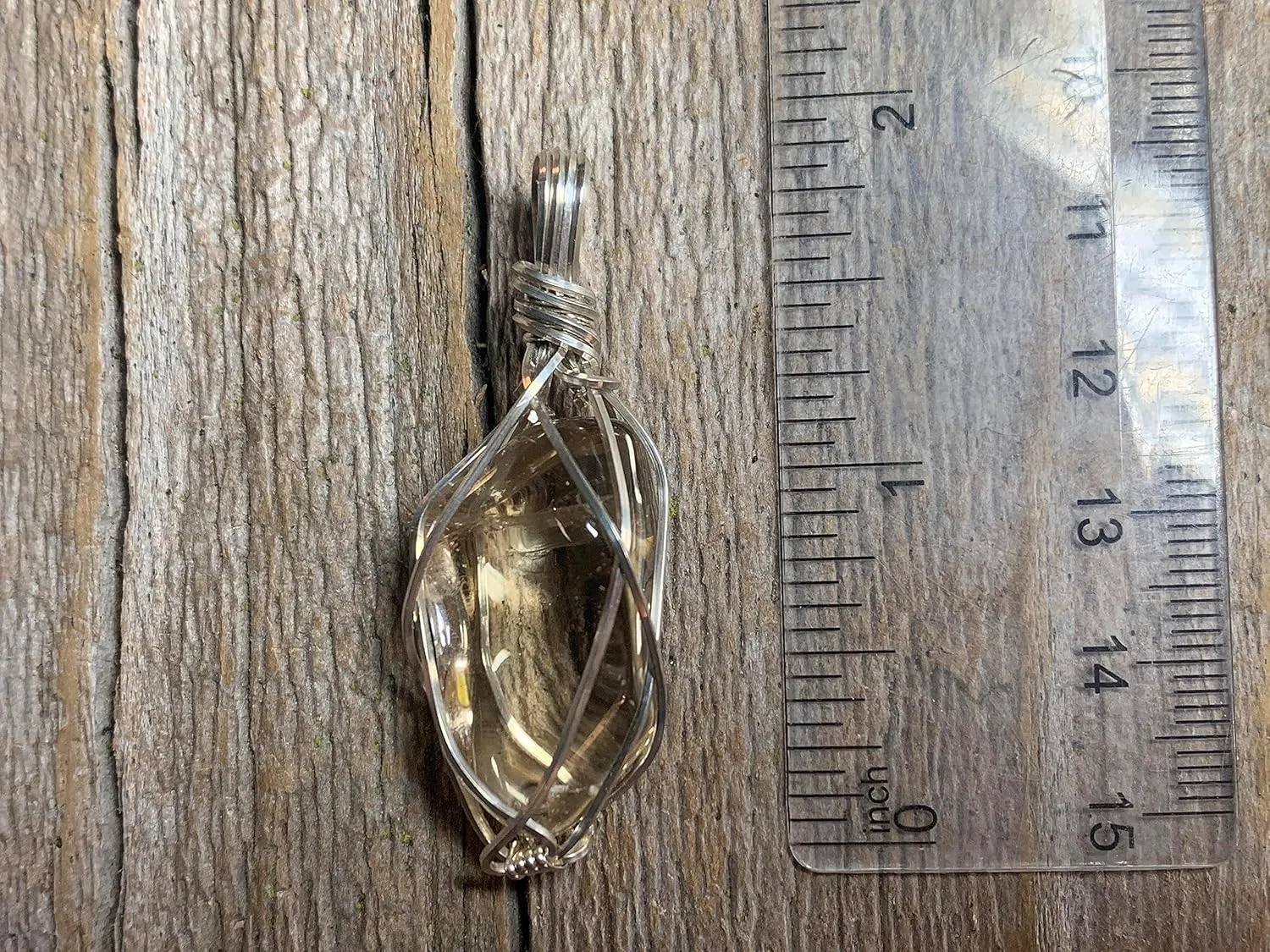 Golden Citrine Crystal Necklace pendant | Large Silver Handcrafted Natural Citrine Stone Necklace | Un-treated Citrine Birthstone solar plexus necklace gemstones C66 (Sterling Silver, Citrine, L)