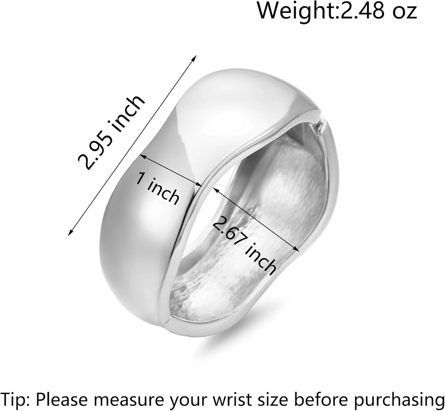 Gold/Silver Chunky Bangle Bracelets for Women Wide Cuff Bangle Wrist Cuff Bracelets Jewelry