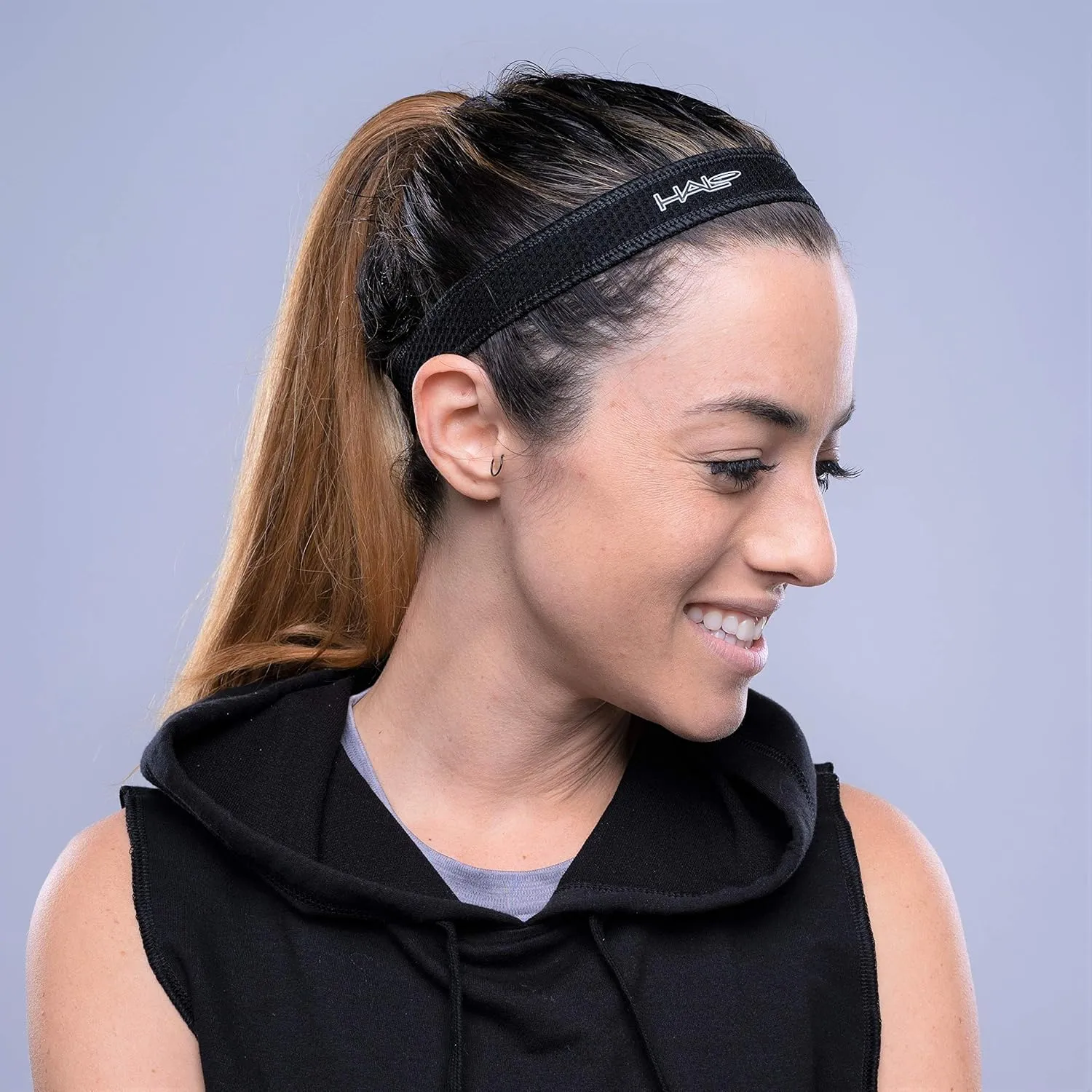 Halo Headband Sweatband Slim, 1-inch Black Air