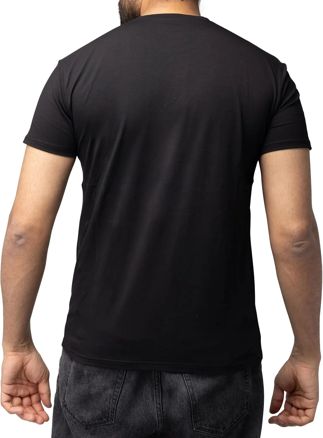 HEADS OR TAILS Mens Graphic T-Shirts with Rhinestones, Animal Design Bling Stone Studded, Slim Fit Knit Cool T Shirts for Men