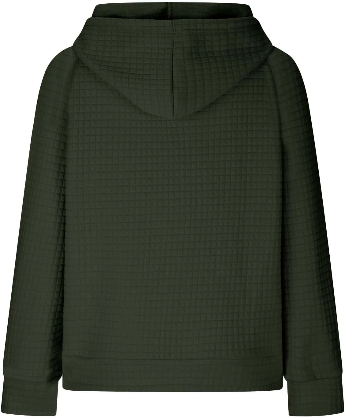 Hoodies for Women Long Sleeve Waffle Knit Sweatshirt Oversized Drawstring Hoodie Loose Hoodie Sweatshirt with Pocket