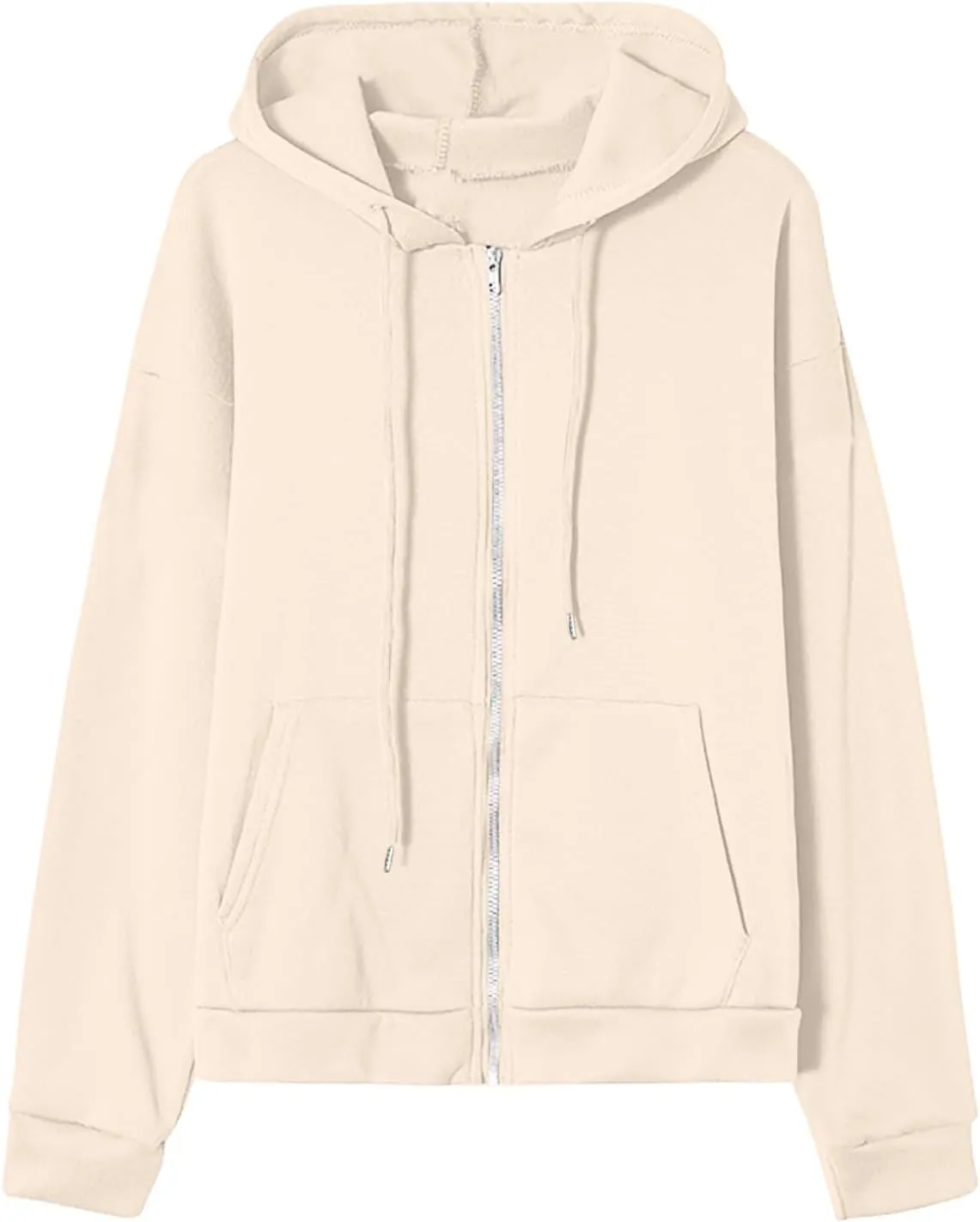 Hoodies Sweatshirts for Women 2024 Casual Long Sleeve Shirt Zip Up Fleece Hoodie Jacket Coat Fall Clothes with Pocket