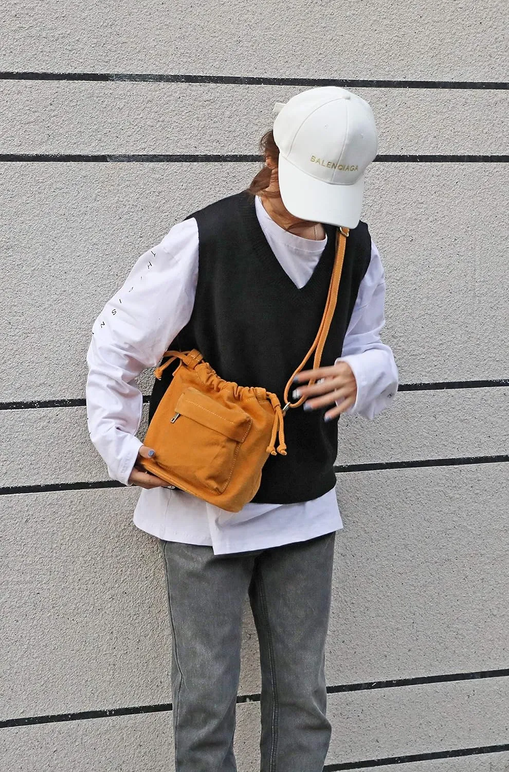 Jeelow Small Canvas Crescent Tote Handbag Mini Crossbody Cellphone Sling Bag Purses With Adjustable Strap & Zipper