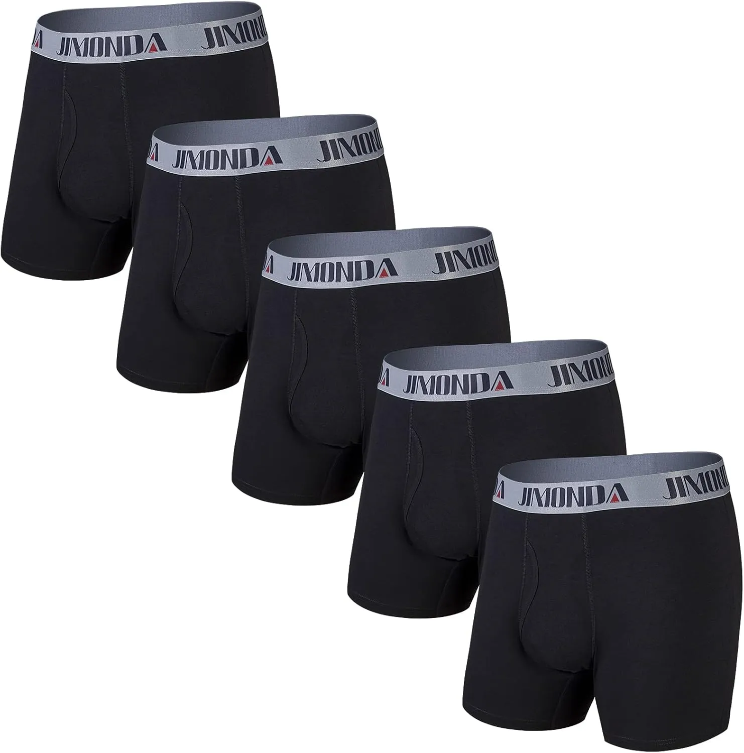 Jimonda Soft Underwear Pack Mens Breathable Bamboo Rayon & Copper Fibre Boxer Briefs Fly Front with Pouch
