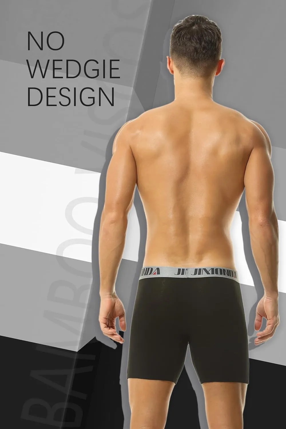 Jimonda Soft Underwear Pack Mens Breathable Bamboo Rayon & Copper Fibre Boxer Briefs Fly Front with Pouch
