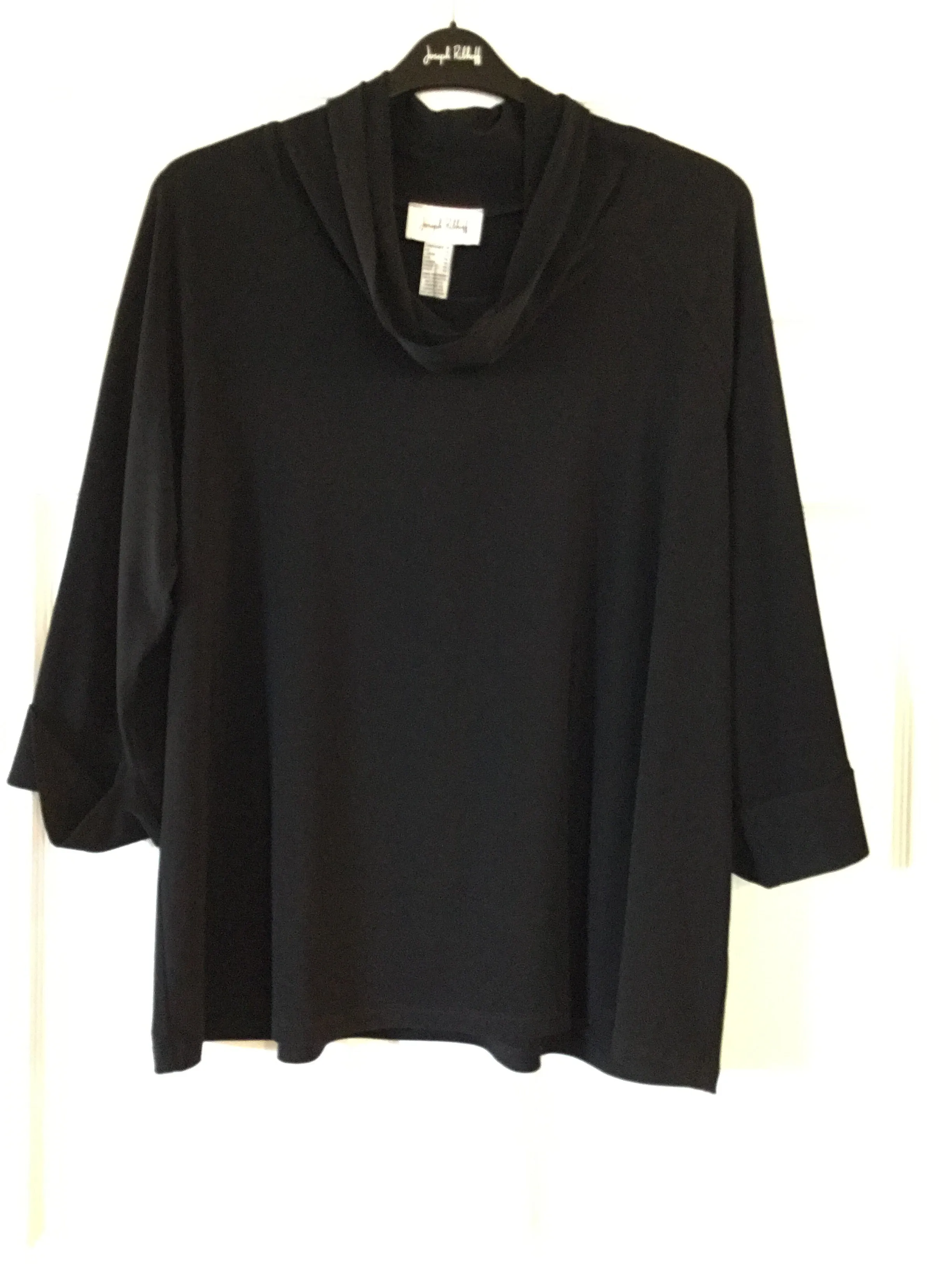 Joseph Ribkoff 3/4 Sleeve Cowl Neck Top Black 223218