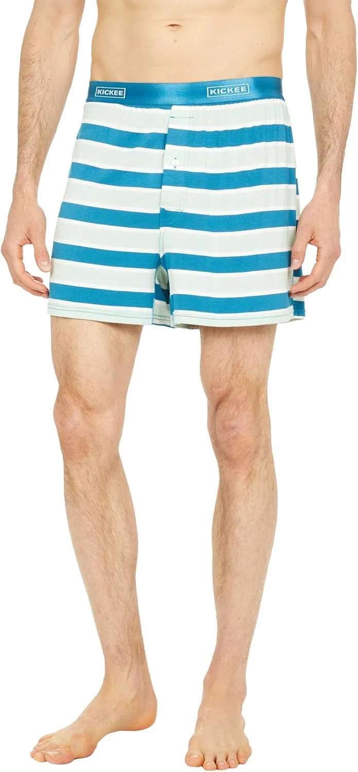 KICKEE Mens Print Boxer Short Underwear, Lightweight and Breathable Mens Boxers