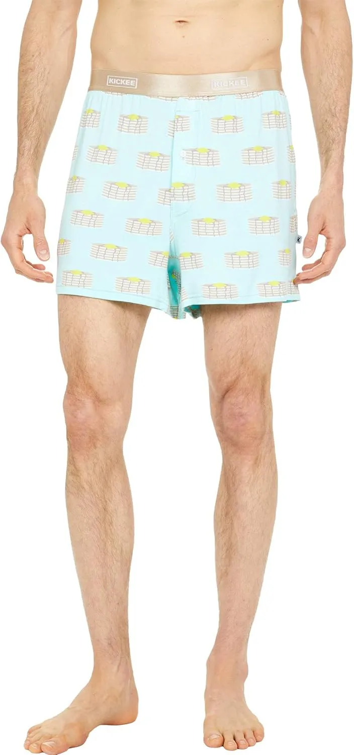 KICKEE Mens Print Boxer Short Underwear, Lightweight and Breathable Mens Boxers