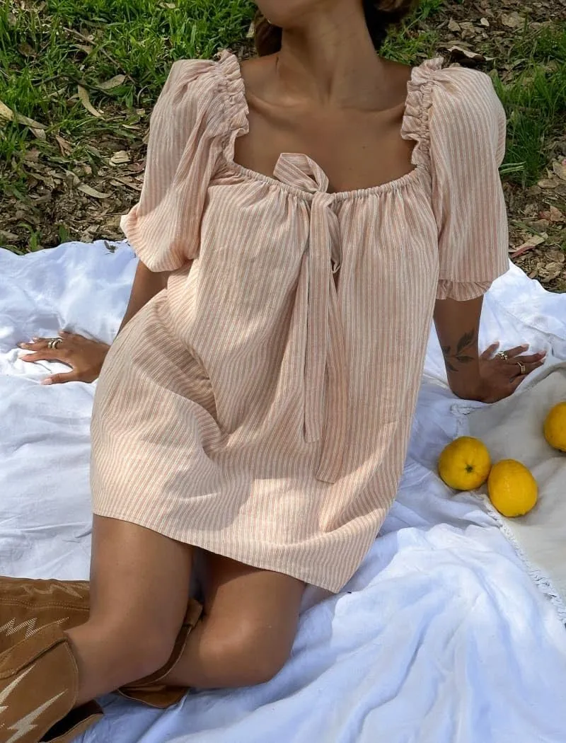 KMBANGI Women Cute Babydoll Dress Short Puff Sleeve Bow Tie Fairy Mini Dress Ruffle Boho Floral Short Slip Sundress