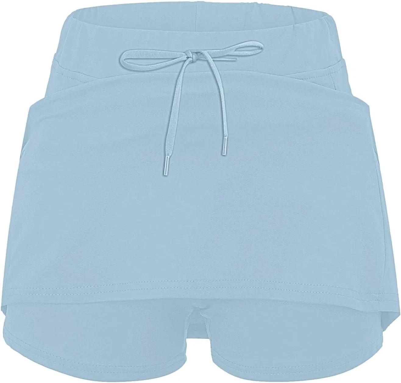 Knee Length Skorts Skirts for Women,Tummy Control Plus Size Skorts with Pockets Mid Waist Athletic Pants Shorts Skirt