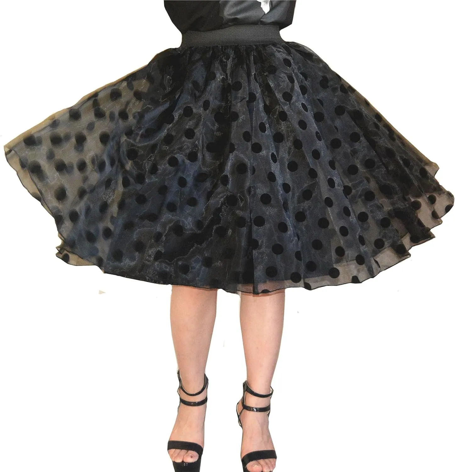 Lady's Organza Princess Skirt Bowknot A Line Pleated Midi/Knee Length Tutu Party Skirts