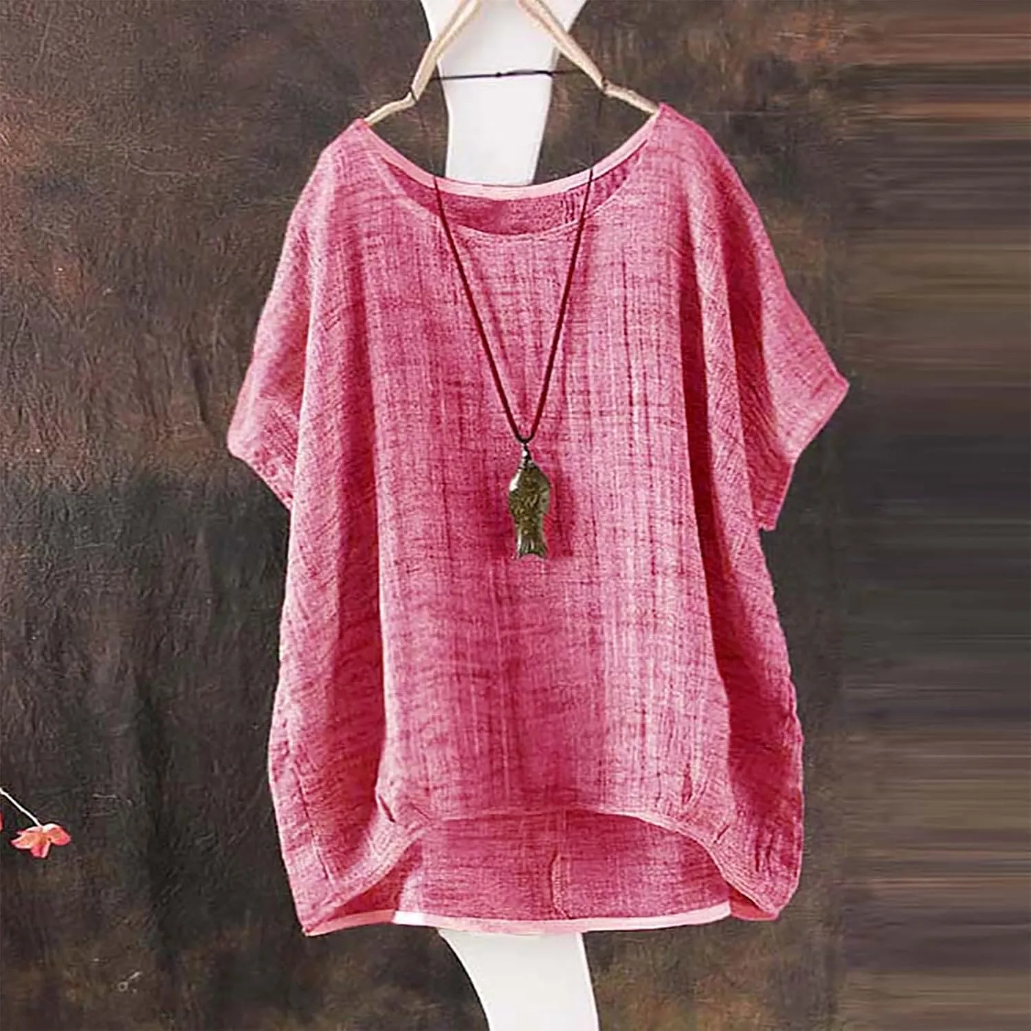 LCMTWX Long Sleeve Summer Shirt Linen Blouses for Women Imitation Silk Long Sleeved Shirt Spring and Summer New European