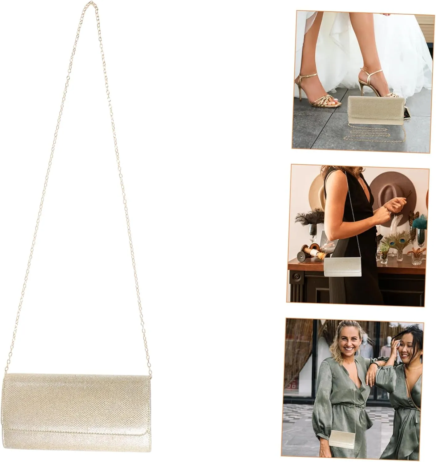 LIFKOME Handbag Clutch Bag Evening Bag for Women Purse with Chain Strap Women Evening Bag Purse for Women