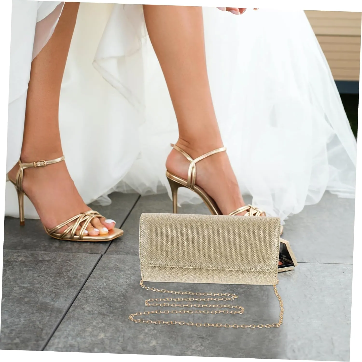 LIFKOME Handbag Clutch Bag Evening Bag for Women Purse with Chain Strap Women Evening Bag Purse for Women