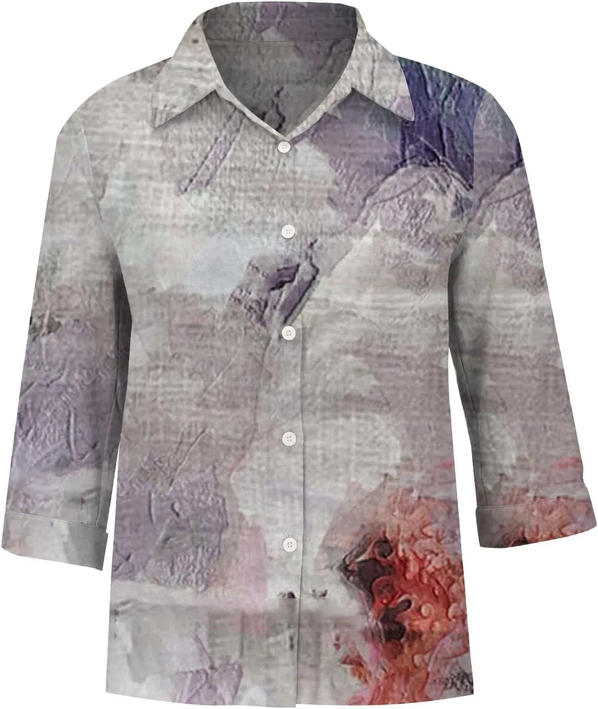 Linen Outfits Women White Linen Shirt Women Down Blouses Tops Long Sleeve Shirt for with Front Pocket Tops Long Sleeve