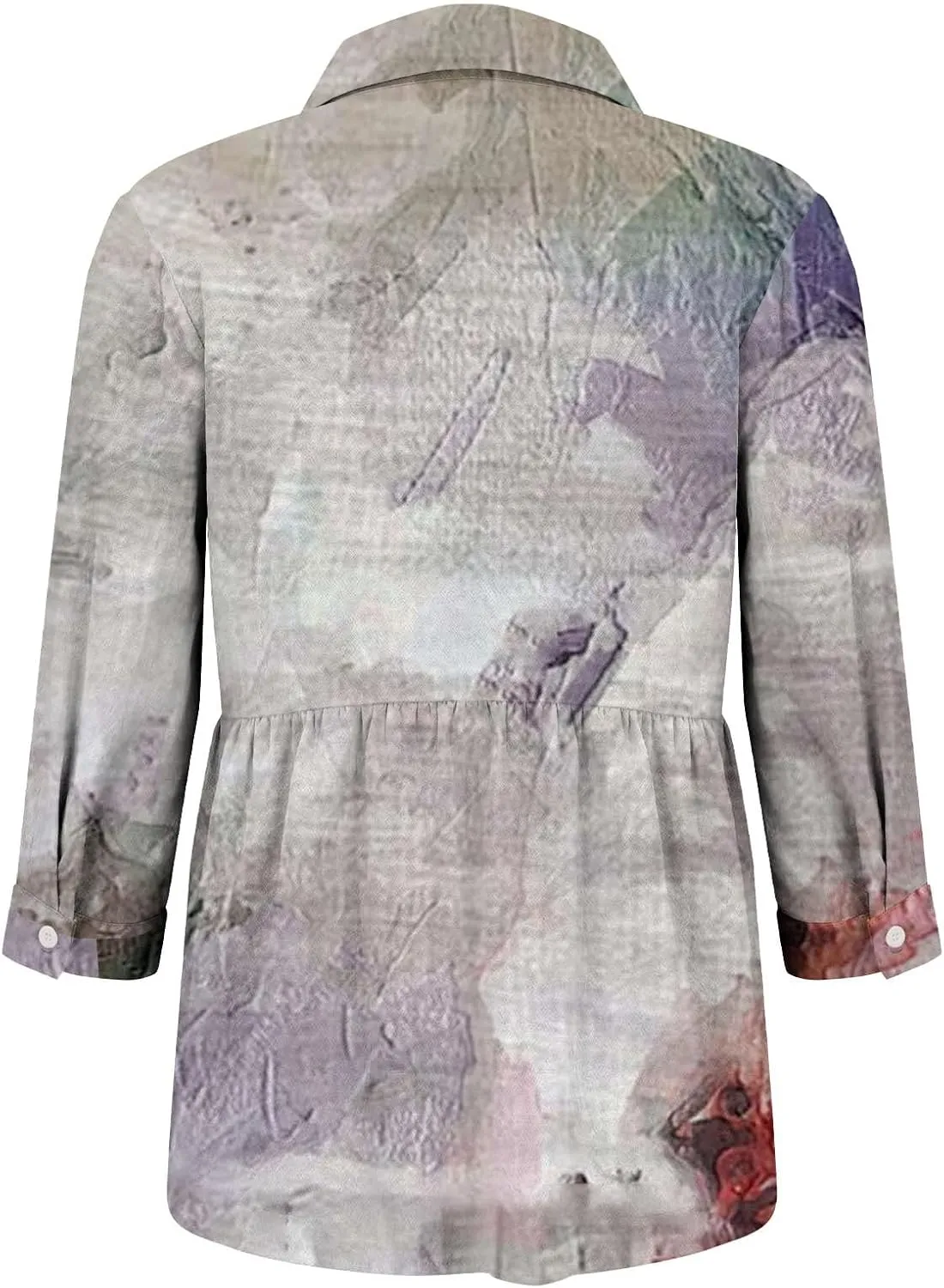 Linen Outfits Women White Linen Shirt Women Down Blouses Tops Long Sleeve Shirt for with Front Pocket Tops Long Sleeve