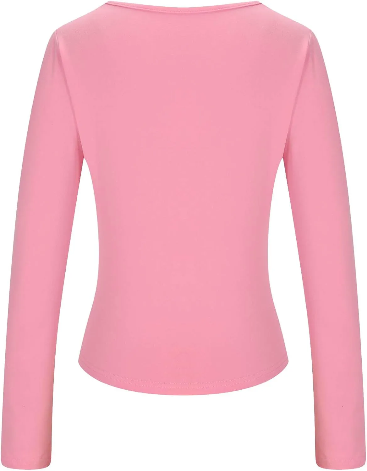 Long Sleeve Shirts for Women Petite Casual Basic Going Out Tops Workout Slim Fit Y2K Tops Crew Neck Tight T Shirts