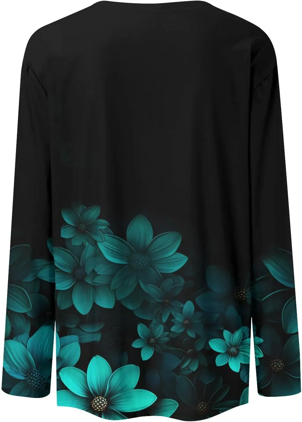 Long Sleeve Womens Tops 2024 Vintage Print Casual Loose with Round Neck Plus Size Shirts