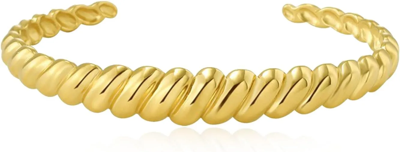 Long tiantian Gold Bracelets for Women, Gold Bangles for Women Chunky Bangle Bracelets for Women Bracelets Stack Tarnish Free Gold Jewelry Set of 3 for Women Accessories for Her Gifts