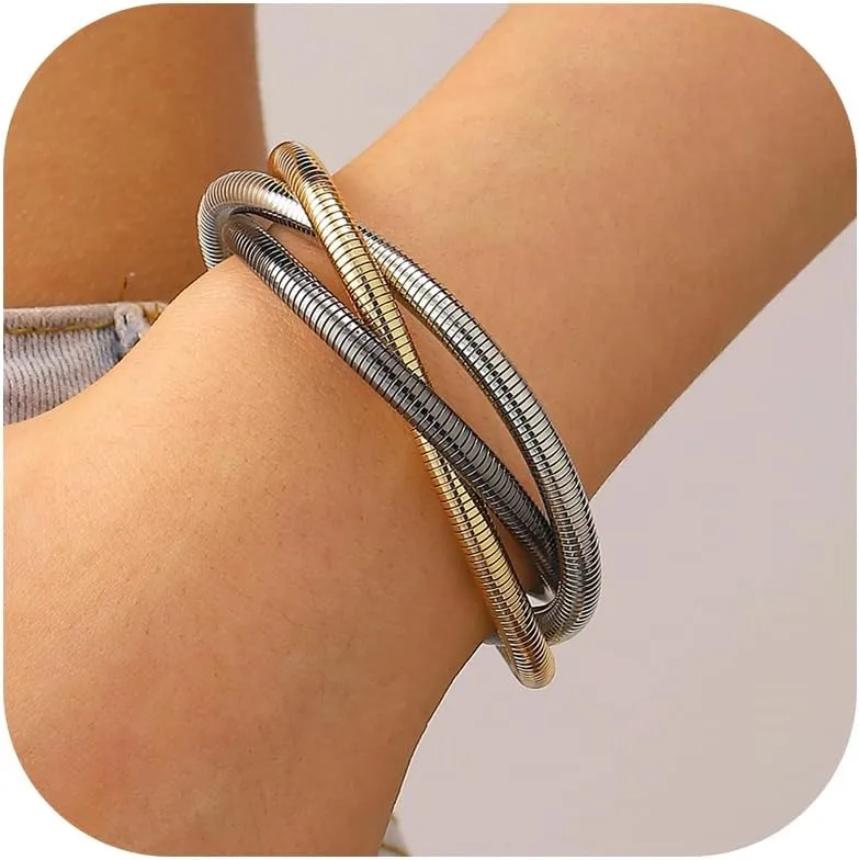 Long tiantian Gold Cuff Bracelet for Women Bangle Bracelets Chunky Bangles Non Tarnish Gold/Silver Bracelet for Women Trendy 2025