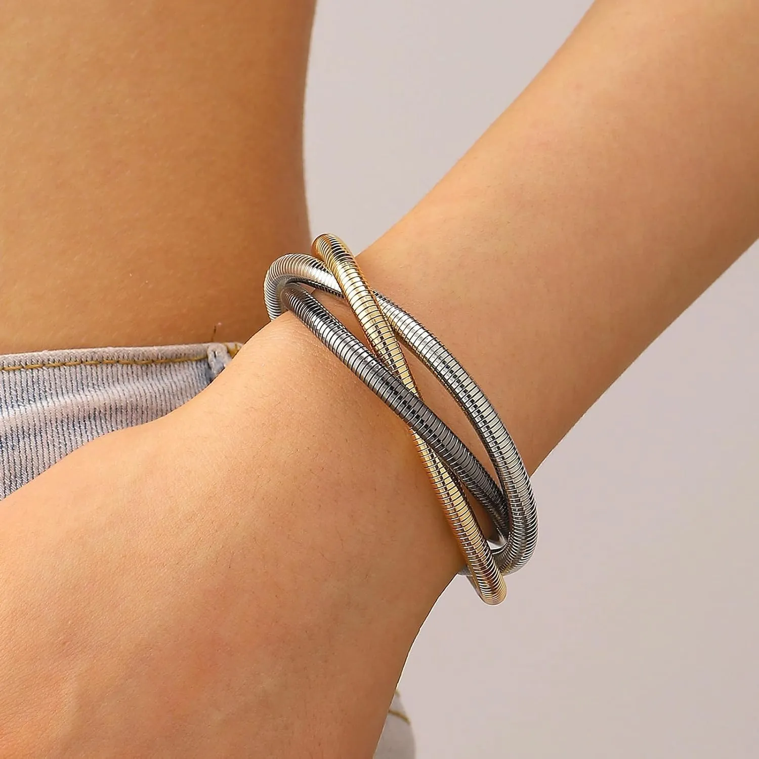 Long tiantian Gold Cuff Bracelet for Women Bangle Bracelets Chunky Bangles Non Tarnish Gold/Silver Bracelet for Women Trendy 2025