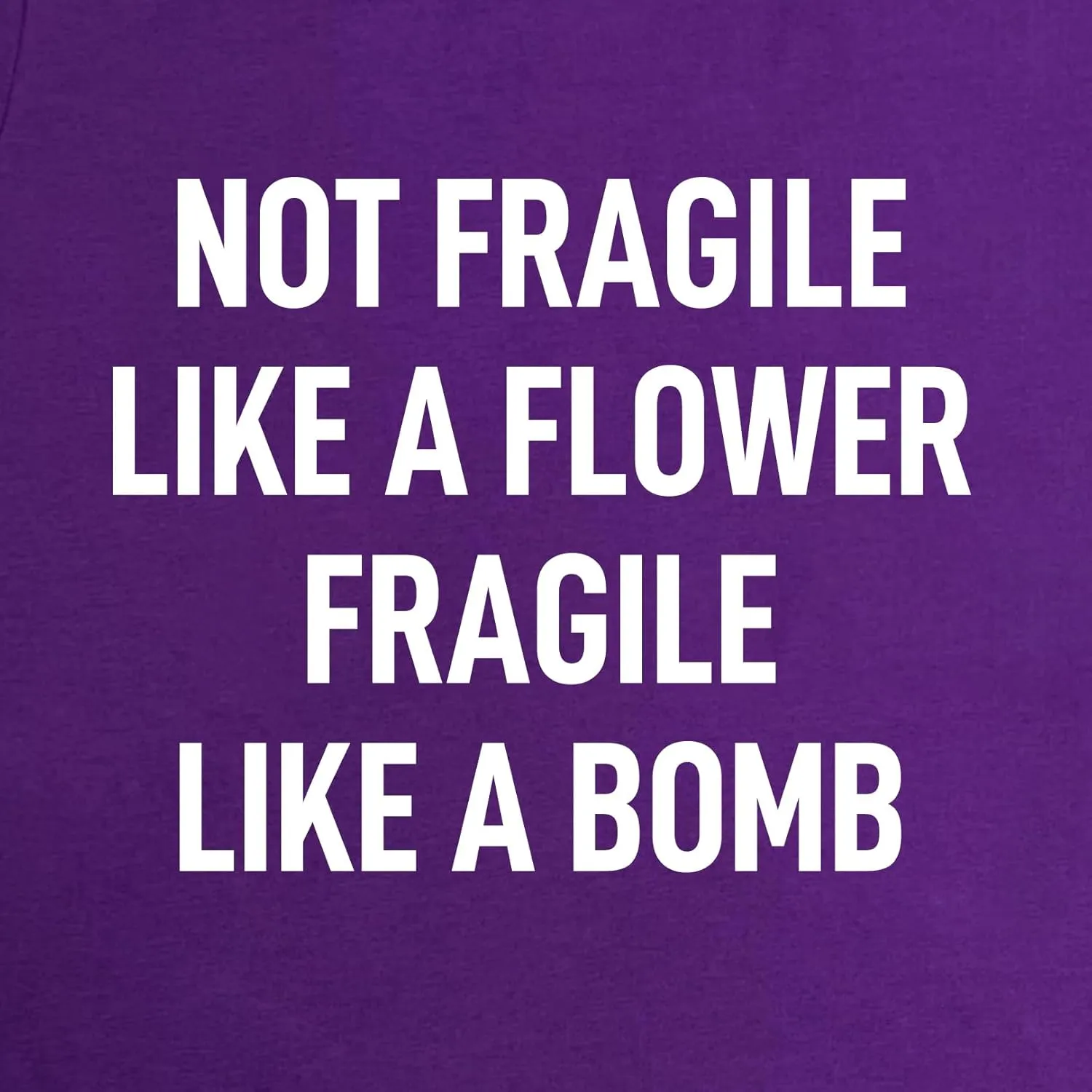 LOOKFACE Women Cute NOT Fragile Shirt Funny Letter Print Graphic Tees