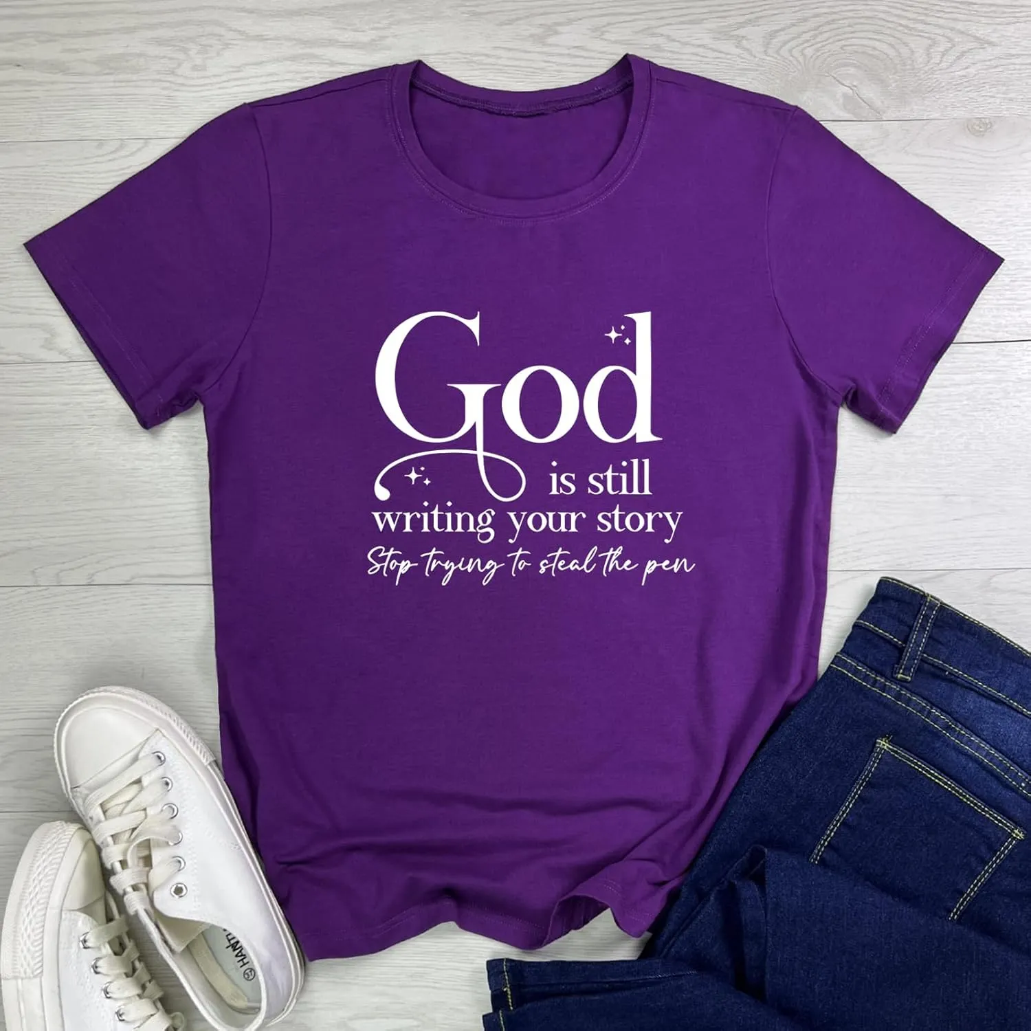 LOOKFACE Womens God is Still T Shirt Comfy Tops Graphic Tees