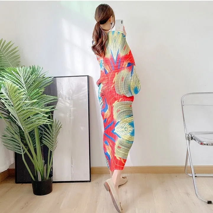 Marcela Geometric print Designer Dress