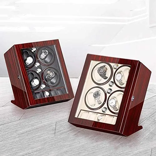 Mechanical Watch Shaker Automatic Watch Winder Box for Winding 8 Watches   5 Storage Piano Paint Exterior Quiet Motor Fit Lady Man Watches (A Black)