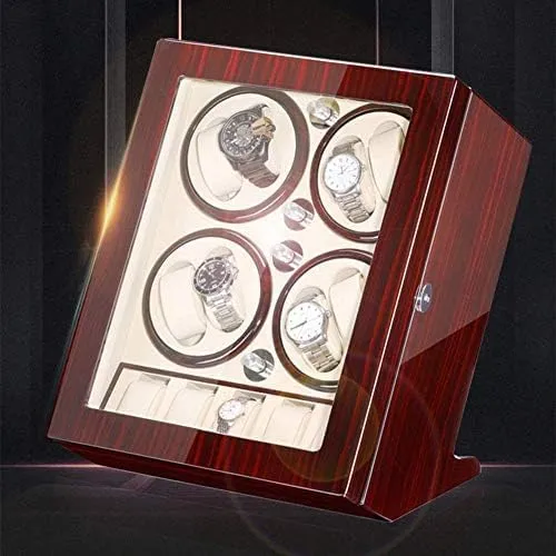 Mechanical Watch Shaker Automatic Watch Winder Box for Winding 8 Watches   5 Storage Piano Paint Exterior Quiet Motor Fit Lady Man Watches (A Black)