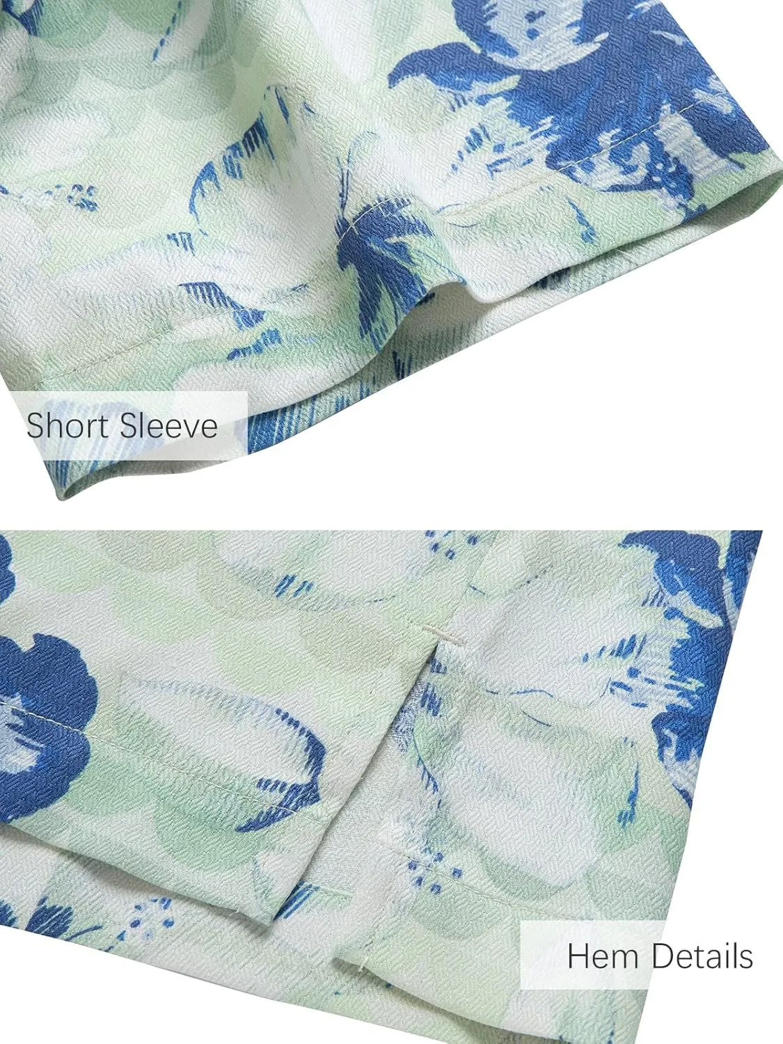 Mens Hawaiian Shirts Silk Short Sleeve Printed Beach Shirt Relaxed Fit Summer Tropical Shirts