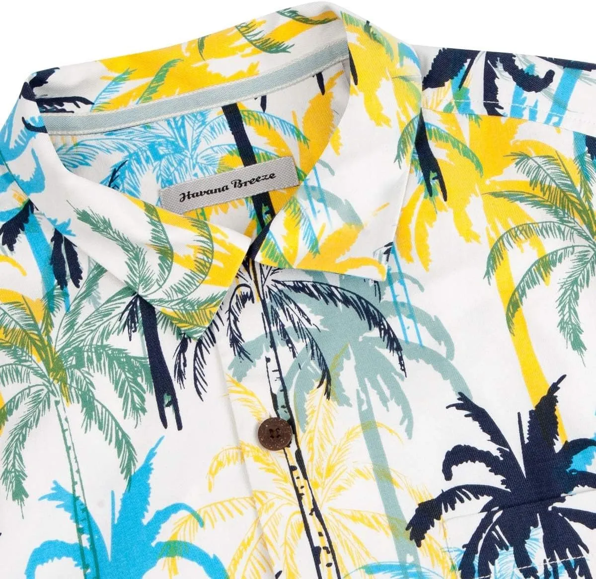 Mens Hawaiian Shirts Silk Short Sleeve Printed Beach Shirt Relaxed Fit Summer Tropical Shirts