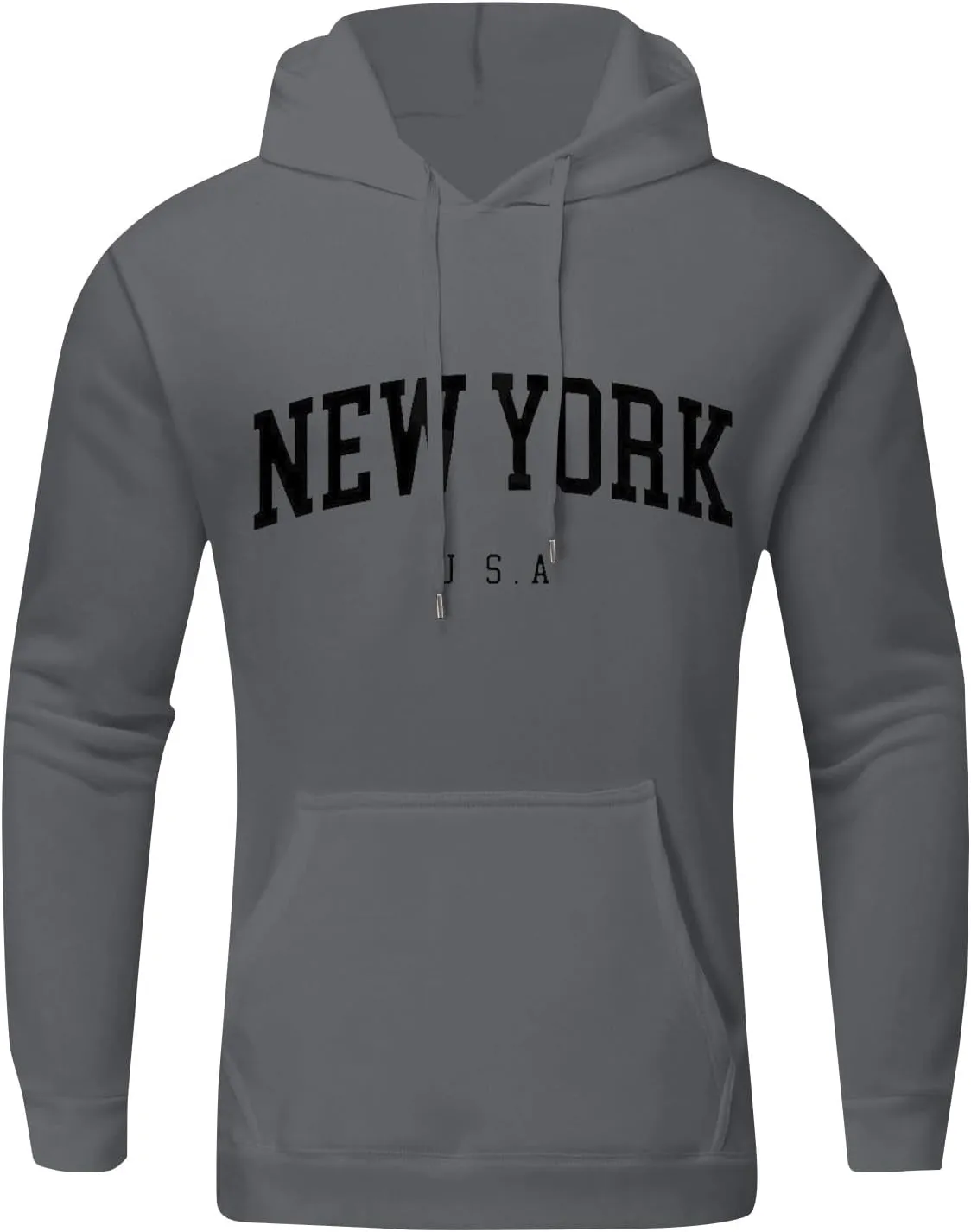Mens Hoodies,New York Print Hoodies Long Sleeve Oversized Sweatshirts Casual Drawstring Pullover With Hood
