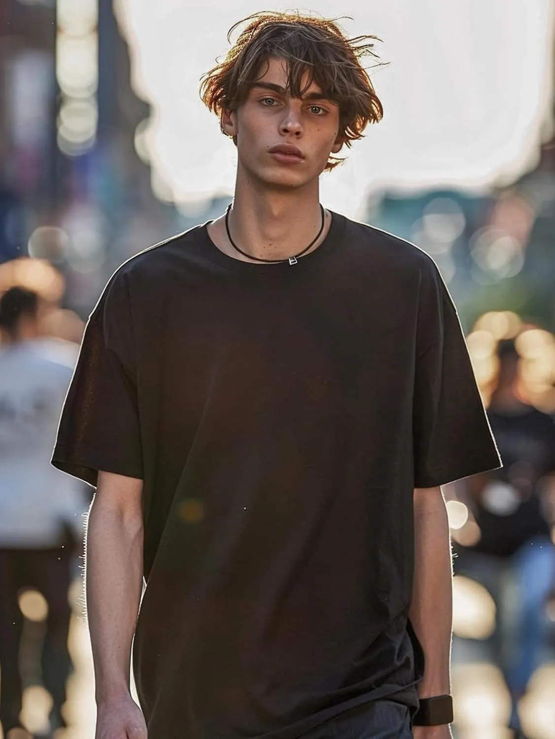 Men's Loose Fit Graphic Tees, Crew Neck Drop Shoulder T-Shirt, Fashion Streetwear with Cool Design Prints