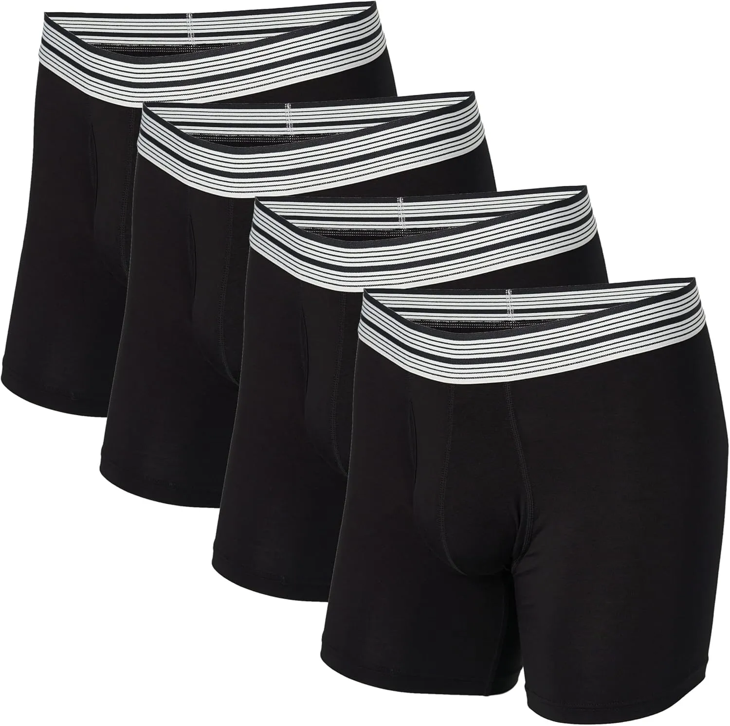 Mr. Davis Men's 4 Pack Standard Cut Boxer Brief Underwear
