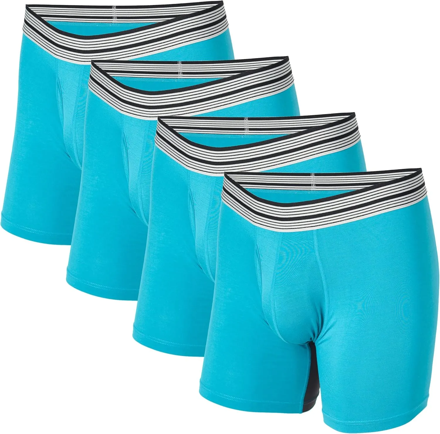 Mr. Davis Men's 4 Pack Standard Cut Boxer Brief Underwear
