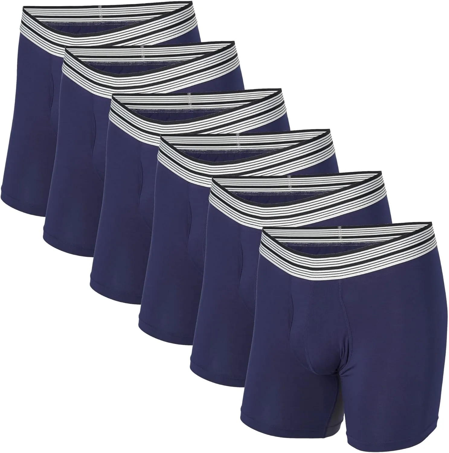 Mr. Davis Men's 6 Pack Standard Cut Boxer Brief Underwear