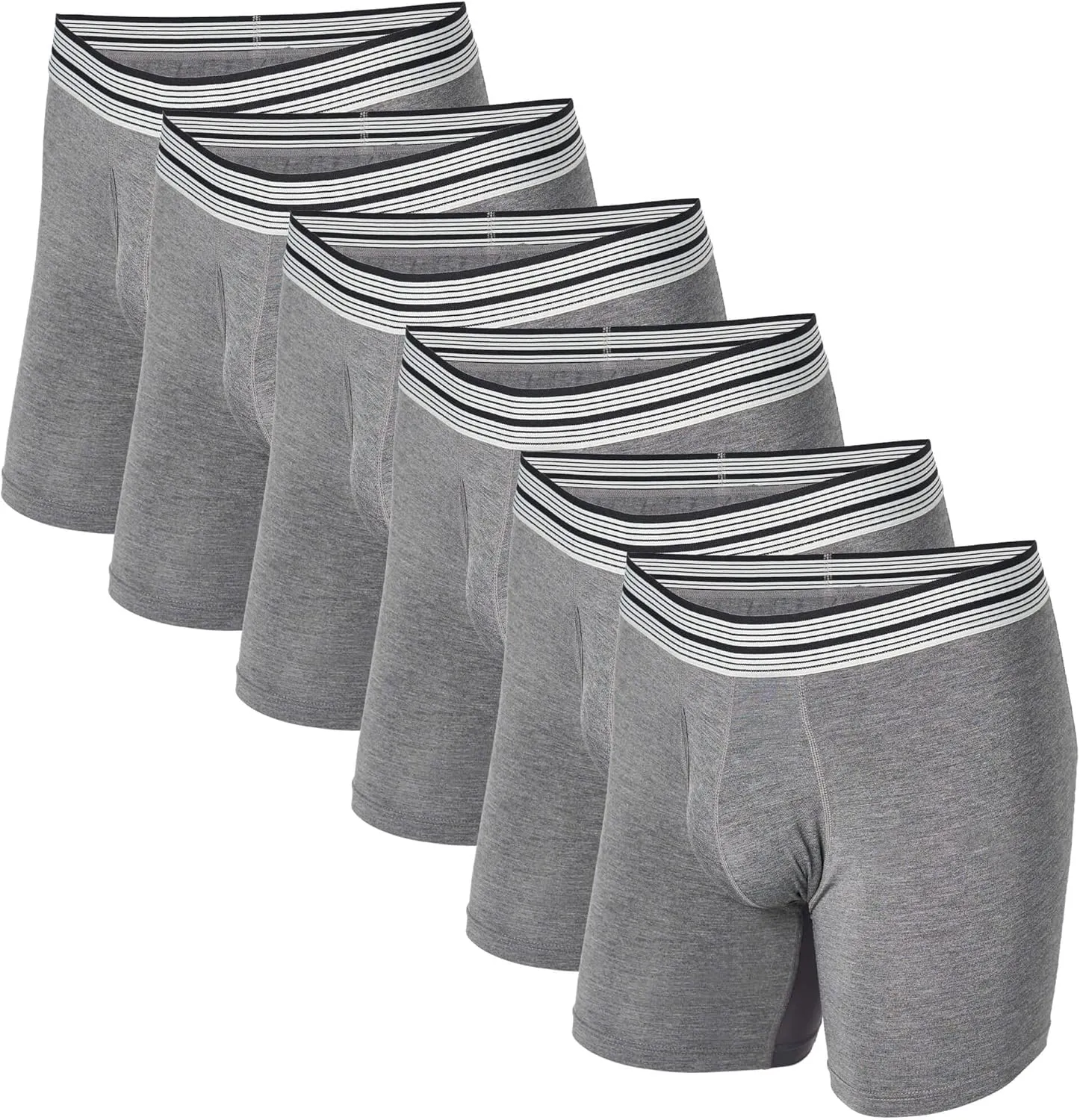 Mr. Davis Men's 6 Pack Standard Cut Boxer Brief Underwear